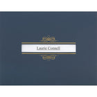 St. James Regent Certificate Holders with Window, Linen, Navy Blue, 5 Pack-Beautiful engravings in gold foil