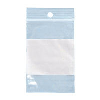 SPC Reclosable Poly Bag with Hang Hole - 2 Mil - 3" x 4" - White Block - 1000 Pack-Reclosable bag