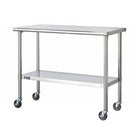 TRINITY EcoStorage Table with Wheels, Stainless Steel (TLS-0201C)-EcoStorage represents eco-friendly production - No toxic chemicals are released into the environment during the production of this product