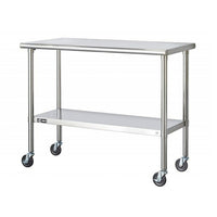 TRINITY EcoStorage Table with Wheels, Stainless Steel (TLS-0201C)-EcoStorage represents eco-friendly production - No toxic chemicals are released into the environment during the production of this product