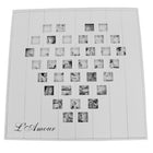 Cathay Importers L'Amour Heart Montage 37-Photo Frame, 20"W x 1"D x 20"H, For 1.5" x 1.5 " Photo, White-Quote: L’Amour (Love in French)
