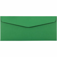 JAM Paper #10 Business Coloured Envelopes - 4.125" x 9.5" - Green Recycled - 50 Pack-Colour: Christmas Green