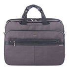 Bugatti Harry Nylon Executive Briefcase, Grey-Nylon with pvc trims