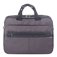 Bugatti Harry Nylon Executive Briefcase, Grey-Nylon with pvc trims