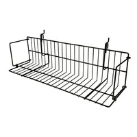 Can-Bramar Universal Wire Shelf, 24" x 6.5" x 4-3/4", Black, 10 Pack-24"x6.5"x43/4cm basket shelf