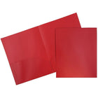 JAM Paper Plastic 2 Pocket POP Folders, Red, 6 Pack-Red Plastic Folders