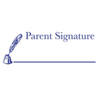 Trodat Printy ''Parent Signature'' Self-Inking Stock Stamp - English - Blue Ink-Minimum 65% post-consumer recycled plastic
