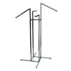 Eddie's 4 Arm Clothing Racks - 2 Straight 2 Slant Arms - Chrome-Clothing Rack