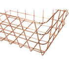 Cathay Importers Copper Rect Wire Basket, Medium, 3 Pack-Strong copper colour wire in glossy finish