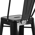 Flash Furniture 30" High Black Metal Indoor-Outdoor Barstool with Back-Drain Hole in Seat