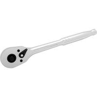 Dynamic Tools 1/2" Drive 45 Tooth Quick Release Ratchet, 9" Long, Chrome Finish-1/2" Drive