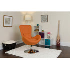 Flash Furniture Egg Series Orange Fabric Side Reception Chair-Seat Cushion