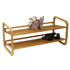 Oceanstar SR1224 2 Tier Bamboo Shoe Rack-Crafted to hold shoes, accessories and bags
