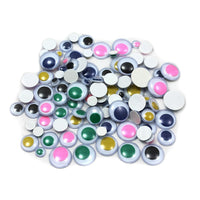 Charles Leonard Creative Arts Painted Peel N Stick Wiggle Eyes, Assorted Colours/Sizes, 800 Pack (CHL64535)-Painted wiggle eyes give life to dolls, animals, toys and more