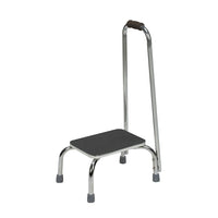 Bios DMI Foot Stool with Handle-The DMI  Foot Stool with Handle has a chrome-plated steel frame with a non-slip textured matting on the stool surface