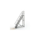 Tri-Arc Manufacturing Heavy Duty Rolling Ladder, Platform Height: 120", Step Type: Serrated, Base Depth: 90" (KDHD112242)-No. of Steps: 12