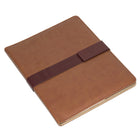 Roots Brandy Combo Slim Snap Padfolio with Magnetic tab-Features mulitple ID Windows and credit card slots