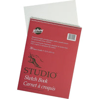 Hilroy Studio Sketchbook, 9" x 12", 30 Sheets-Top coil bound sketch book