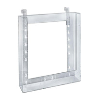 Azar Displays Letter Size Hanging Brochure Holder, 10 Pack (252342)-Crystal Styrene