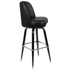 Flash Furniture Metal Barstools with Bucket Seat - 2 Pack-Black Vinyl Upholstered Swivel Bucket Seat