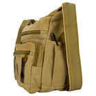 Vangoddy Crossbody Canvas Messenger Bag - Unisex - Brown-Interior: 13.5" x 4.5" x 11.5"