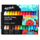 Mont Marte Signature Acrylic Colour Paint Set - 36ml - 24 Assorted Colours-24 piece acrylic paint set