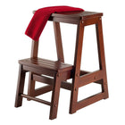 Winsome Double Step Stool, Antique Walnut-Antique Walnut Finish