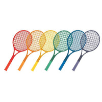 Champion Sports Plastic Tennis Rackets, 6 Pack (CHSJTRSET)-Ideal for beginner and youth tennis games