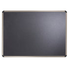 Quartet Prestige Black Embossed Foam Bulletin Board - Euro Aluminum/Titanium Frame - 48" x 36"-Standard foam board
