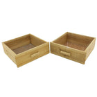 Cathay Importers Natural Square Drawer Storage Organizers , 2 Pack (EC-08-1863)-4"H x  11"W x 10"D