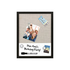 Quartet Home Decor Magnetic Dry-Erase Combination Grid Board - 14"H x 11"W - Black-Unique decor board with stylish wood finish frame