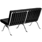 Flash Furniture HERCULES Flash Series Black LeatherSoft Loveseat with Curved Legs-Black LeatherSoft Upholstery