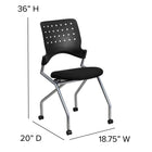 Flash Furniture Galaxy Mobile Nesting Chair with Black Fabric Seat-Made In Taiwan
