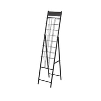 FuTECH Brochure Holder with 8 Pockets - 10.5"W x 52.5"H - Black-Literature Holders