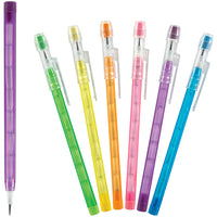 Merangue Push Up Pencils - 0.7mm - Assorted Colours - 6 Pack-Pre-Sharpened, lead, mechanical pencil