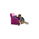 Uncaged Ergonomics STASH Upholstered Folding Kids Chair w/ Built in Storage, Ottoman Conversion, Pink-Dimensions: 20" x 16" x 25"