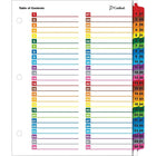 Cardinal OneStep Printable Table of Contents Dividers - 52 Tabs - Multicolour-Quick and easy method for creating custom index tabs