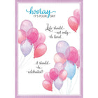 Millbrook Studios 5-3/8" x 7-3/4" Hooray It's Your Day Greeting Cards and Envelopes, 18 Pack (06212)-Printed on premium coated card stock