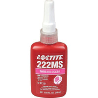 Threadlocker 222ms Low Strength/small Screw/mil-spec., Aa015, 50ml, 2 Pack-Container Size - 82 g.