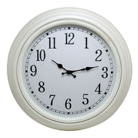 kieragrace 20" Emmerson Round Wall Clock, Off White-Measurement: the wall clock measures 20"D x 2"W in dimensions