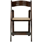 Flash Furniture HERCULES Fruitwood Wood Folding Chair with Vinyl Padded Seat - 4 Pack-Joints Secured with nails and glue