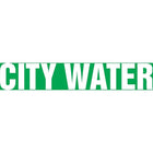 Self-Stick Vinyl Pipe Markers, City Water, SAV298, 4 Pack-Colour - White on Green