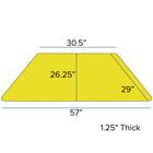 Flash Furniture Mobile 29.5"W x 57.25"L Thermal Laminate Activity Table - Trapezoid - Yellow-Recommended Grade Level: Preschool