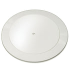 Azar Displays 15" Plastic Revolving Display, Sloped Base, White (610115-WHT)-White plastic
