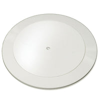 Azar Displays 15" Plastic Revolving Display, Sloped Base, White (610115-WHT)-White plastic