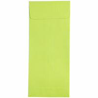 JAM Paper #11 Policy Business Coloured Envelopes - 4.5" x 10.375" - Ultra Lime Green - 50 Pack-Colour: Lime Green Envelopes
