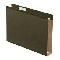 Pendaflex Extra Capacity Reinforced Standard Green Hanging Folders - 2" Expansion - Letter Size - 25 Pack-Extra capacity hanging folders stand up to your largest, bulkiest files