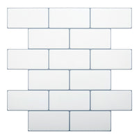 Truu Design Subway Peel and Stick Wall Tiles, 10 x 10 inches, White, 6 Pieces-Set: comes in a box of 6 premium quality wall tiles, suitable for smooth and clean surfaces