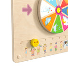 Flash Furniture Bright Beginnings Commercial Grade STEAM Wall Activity Board with Natural Finish and Multicolor Accents, Weather-Features Visual and Tactile Sensory Output