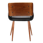 Armen Living Panda Mid-Century Dining Chair - Black-Sturdy construction for years of enjoyment